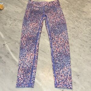 Athleta Kids Leggings - Speckled Pink and Blue